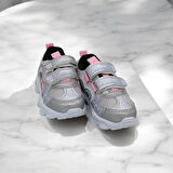 KIZ ÇOCUK GRİ ÜST BASKILI SNEAKER 