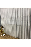 Milano Gri Gümüş Ara Bantlı Yeni Tasarım 2Kat Pileli Tül Perde
