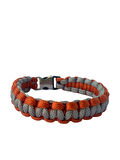 PARACORD BİLEKLİK TURUNCU-GRİ KOBRA MODEL