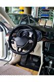 Vw Passat B8 Kasa Uyumlu Alcantara Direksiyon Kılıfı Dikmeli Noktalı Nubuk Siyah 2015 Ve Sonrası