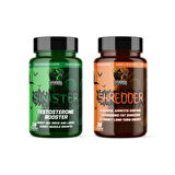 GRİMLABS FAT BURN STARTER PACK - SINISTER TESTO BOOSTER & SHREDDER FAT BURNER 30 MİX CAPS
