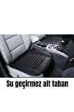 Su Geçirmez Ön Arka Araba Koltuk Minder Deri Siyah Oto Koltuk Minderi 3'lü Oturak Örtüsü