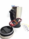 12V Termoslu Araç Su Isıtıcı Kettle 12V Çay Kahve Oto Ketıl Çay Kahve Ketıl