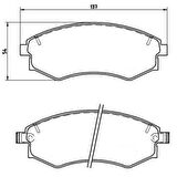 Grap 93632 Ön Fren Balatası Hyundai Elantra 90-97 Sonata 90-98 Coupe 96-98 Musso 99-04 Korando 99-03 5810133A00
