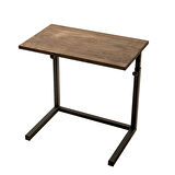 Dizüstü Bilgisayar Masası - Laptop Masası - Siyah Boyalı Metal - Masif Çam - Ceviz 