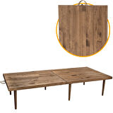 Piknik Masası - Katlanılabilir Çam Massif Masa - Kamp Masası - 70x150x35cm 