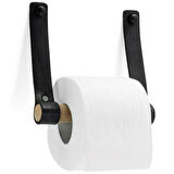 Buffel&Co Wc Kağıtlık - Tuvalet Kağıtlığı - Tuvalet Kağıdı Askısı -Ahşap ve Deri
