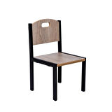  Çocuk Aktivite Oyun Masası - Çocuk Çalışma Masası - MDF Meşe - Metal