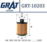 Grat 10203 Yağ Filtresi Doblo-Linea-Fiorino 1.3 Multijet 1.6 Multijet 09-Egea 1.3 Multijet -Astra J-Corsa D 1.3 CDTI 09- 71751128