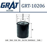 Grat 10206 Yağ Filtresi Doblo 1.2-1.4-Palio 1.2-Punto 1.2-1.4-Albea 1.2-1.4-Accent Blue Benzin MRMOEM-1085678