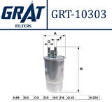Grat 10303 Yakıt Filtresi Linea 1.3 JTD-1.6JTD-Grande Punto 1.3 JTD-1.9 JTD- Doblo 1.9 2 Çıkışlı 77363657