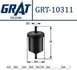 Grat 10311 Benzin Filtre Jetronık Tempra 1.4 1.6-Uno 69 7585348
