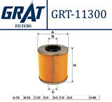 Grat 11300 Mazot Filtresi Kısa 84mm Master II Trafic II Master III Movano Vivaro 2.5 2.3 M9T 2.5 G9U 1.9 F9Q 7701475229