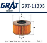 Grat 11305 Mazot Filtresi Kangoo 1.9 F8Q Megane I 1.9 F9Q Dacia Pick Up 1.9 F8Q 7701043620