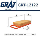 Grat 12122 Hava Filtresi P407 1.8-1.8 16V-2.0-2.0-2.2 04-C6 3.0 V6 05-C5 1.8-2.0-3.0 16V 04- 1444.CV