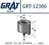 Grat 12306 Mazot Filtresi Focus 1.6T DCI 2011 301 1.6 VTI-206-308-508-Partner 1.6 HDI 10-C-Elysee 1.6 VTI-C3-C4-C5-Berlingo 1.6 HDI 9 AV6Q9D410AA