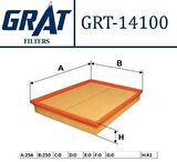 Grat 14100 Hava Filtresi Benzinli Astra G-Astra H-Zafira 1.4-1.5 835622