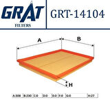 Grat 14104 Hava Filtresi Astra F 1.4L 1.6L 1.7 Td-S 1.8I 2.0 I-Astra-Serisi ic 92-02 1.4-1.6-2.0-1.7D 835605