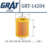 Grat 14204 Yağ Filtresi Mann Tipi Astra G Combo B C-Y17Dt-Z17Dth 650300