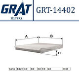 Grat 14402 Kabin Filtresi Astra G-Astra H-Zafira B 1.2I 16V-1.8I-1.6L-1.4-1.4 16V-1.6-1.8-2.0 16V 1808612