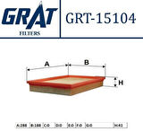 Grat 15104 Hava Filtresi Volkswagen Golf 98-07 Polo 02-08 Ibiza 02-10 Leon 00-06 Fabia 00-07 36198620