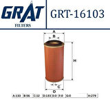 Grat 16103 Hava Filtresi Pervanesiz H100 Minibüs-Mitsubishi L299 MD603446