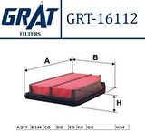 Grat 16112 Hava Filtresi Accent-Blue 12-CRDI-i20 1.2-1.4 CRDI 14-Rio 12-CRDI-Soul 12-CRDI 281131R100