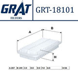 Grat 18101 Hava Filtresi Corolla 02-07 Avensis 03-08 Corolla Verso 02-09 Subaru BRZ 12- 1780122020