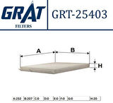 Grat 25403 Kabin Filtresi Chevrolet Aveo 1.2-1.4-1.6 2007-Kalos 1.2-1.4 2005-Daewoo Kalos 1.2-1.4 2002- 96539649