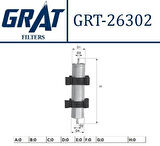 Grat 26302 Mazot Filtresi A4 08-16 A5 08-17 A6 11 Q5 09-17 Q7 10-14 8T0127401A
