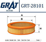 Grat 28101 Hava Filtresi M124-Murat 131-Lada Samara 21211109100