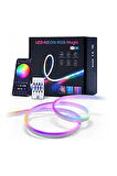 GÜRDAMUR TİCARET  RGB Kumandalı Sese Duyarlı Animasyonlu Neon Şerit Hortum Led USB ve App Uyumlu 10 Metre