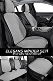 Seat Altea UYUMLU  Cepli Terletmez Oto  Minderi Kılıfı Ön Arka Tam Set Sırtlı Başlıklı GRİ