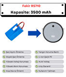Fakir RS710 Uyumlu 14.4V 3500 mAh Robot Süpürge Pili