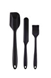 3'lü silikon spatula seti spatula-pasta spatulası-yumurta fırçası