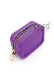 Kaliteli Küçük Silikon Makyaj Çantası - Kokulu Lüx Mor