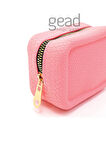 Kaliteli Küçük Silikon Makyaj Çantası - Kokulu Lüx Açık Pembe