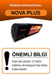 Goldsun Nova Plus 2000 Watt GSN20P Kumandalı Elektrikli İnfrared Isıtıcı-Siyah