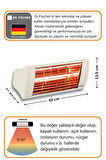 Goldsun Supra 1500 Watt GSS15 Kumandasız Suya Dayanıklı Elektrikli İnfrared Isıtıcı-Beyaz