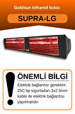 Goldsun Supra 4000 Watt GSS40LG Düşük Işıklı Kumandasız Suya Dayanıklı Elektrikli İnfrared Isıtıcı-Siyah