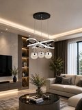 GUSTO LİGHTİNG CİARA 3 TOPLU MODERN LED SARKIT AVİZE SİYAH RENK YANABİLEN MODERN AVİZE,SALON LED AVİZE