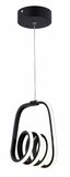 GUSTO LİGHTİNG MOİ TEK TOP LED SARKIT AVİZE,SİYAH 3 Renk Yanabilen Led Avize, Modern Salon Oda Led Avize