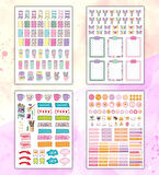 Girl Power My DIY Sticker Book 24 * 17 cm 16 Sayfa Özel Tasarım Rengarenk Sticker Kitabı
