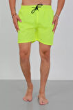 Moda Erkek Fermuarlı Cepli Deniz Şortu Neon Yeşil