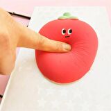 Kişiye Özel Sevimli Çilek Squishy Defter ve Silikon Kalemlik Squishy Jel Mürekkep Kalem