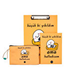 Küçük Bi Yıkıldım Tasarımlı Kırtasiye Seti