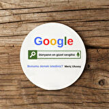 Kişiye Özel Google Tasarım Esprili Mdf Bardak Altlığı 1 adet