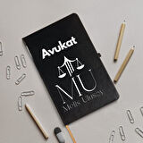 Avukatlara Özel İsim Yazılı Tasarımlı Defter