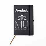 Avukatlara Özel İsim Yazılı Tasarımlı Defter