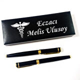 Eczacılara Özel Tasarım Kutulu 2'li Roller ve Dolma Kalem Seti